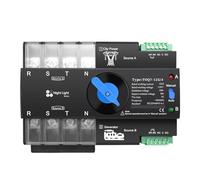 Interruttore Selettore Elettrico Di Trasferimento Automatico A Doppia Alimentazione, Trifase, ATS 4P, 63A, 100A, 125A, 110V, 120V, Su Guida DIN, Senza Interruzioni(100A)