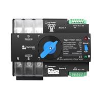 Interruttore Selettore Elettrico Di Trasferimento Automatico Trifase ATS 3P 63A 100A 110V 120V A Doppia Alimentazione Su Guida DIN, Senza Interruzioni(125A)