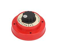 Interruttore selettore per batterie di barca, interruttore a 4 vie per batterie duali a media tensione con pannello in metallo e plastica gialla per il vano motore marino e per il