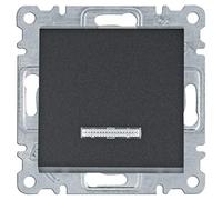 Interruttore semplice serie lumina (WL0213) colore nero con indicatore luminoso