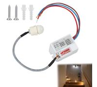 Interruttore sensore a infrarossi, rilevatore di movimento a infrarossi mini 220 V, interruttore a incasso per illuminazione automatica LED, sensore di movimento esterno, sensore a infrarossi 230 V