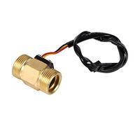 Interruttore sensore di flusso d’acqua in rame pieno G3/4" DN20 mm, misuratore di flusso di liquidi a effetto Hall, campo di portata 2-45 l/min con uscita a impulsi, per