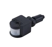 Interruttore sensore luce LED regolabile 12V 24V 110V 220VPIR rilevatore di movimento sensore esterno da parete(Black,DC 12V)