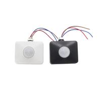 Interruttore sensore PIR 12V 220V rilevatore di movimento esterno timer sensore interruttore 110V adatto for luci 12V 220V(Black,12V)