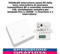 Interruttore senza fili della luce wireless RF 43MHZ,+Controller Ricevitore 10A