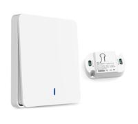 Interruttore Senza Fili, Interruttore luce Senza Fili, Interruttore Wireless, Interruttore wifi Smart Life, Interruttore di Sicurezza Trasmettitore RF 433Mhz e Controller Ricevitore 10A, Portata 100 m