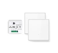 Interruttore senza neutro Mini modulo ricevitore 220V 110V Pulsante telecomando luce filo singolo(1Receiver 2Remote)
