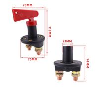 Interruttore sezionatore di piccole dimensioni 60V400A DC ON/OFF cut off per bat