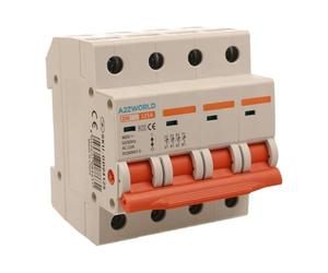 Interruttore Sezionatore Modulare Trifase 125A, 4P Quadripolare 4 Moduli DIN 380V AC, IP20, Certificato IEC60947-3