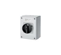 Interruttore Sezionatore Rotativo Parete 32A 2P IP67 ABS Grigio Nero Elettrocana