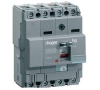 Interruttore sganciatore termomagnetico Hager 4P 160A 25KA X160 scatolato HHA161H