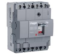 Interruttore sganciatore termomagnetico Hager X160 4P 18KA 80A HDA081L