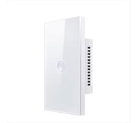 Interruttore Smart Touch Tuya WiFi Bianco 110-240V Stile Concavo 2.5D, B