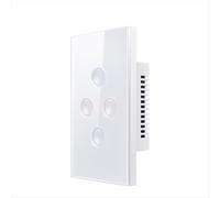 Interruttore Smart Touch Tuya WiFi Bianco 110-240V Stile Concavo 2.5D, D
