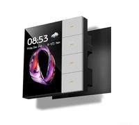 Interruttore Smart Wall da 3,5 pollici per ZIGBEE 3.0 per Tuya, 4 gruppi di controllo a 8 vie con touchscreen, scene e controllo della tenda, dimmerabile offline, Smart Home Automation (nero)