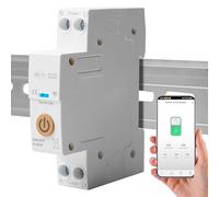 Interruttore Smart WiFi, 1P su guida DIN, telecomando domestico, interruttore di controllo remoto senza fili compatibile con Alexa e Google Assistant, Smart Life APP TUYA