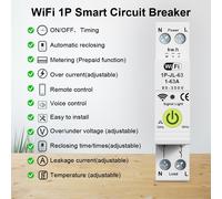 Interruttore Smart WIFI 63A con Impostazioni di Temperatura Regolabili per Sicur