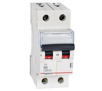 Interruttore sovracorrente 2P B 6A 6kA AC S302 S300 TX3 403383