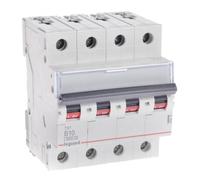 Interruttore sovracorrente 4P B 10A 6kA AC S304 S300 TX3 403415