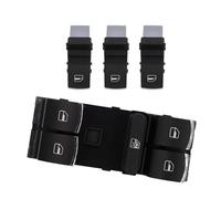 interruttore specchietto Compatibile Con VW Per Polo 6R 2010-2013 | 3C0962125B 5ND941431A Finestra Faro Specchio Portellone Carburante Porta Interruttore Controllo Pulsante(Set 3)