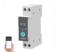 Interruttore su Guida DIN Interruttore Smart WIFI Telecomando per Telefono Cellulare Senza Fili 3 Modalità di Temporizzazione Funzione per Elettrodomestici Adatto per la Casa Intelligente(40A)