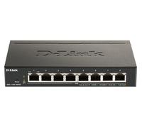 D-Link DGS-1100-08PV2/E Smart Switch Gestito PoE, 8 Porte Gigabit PoE a 64W, 802.3af/at, Supporto VLAN, Funzionalità layer 2, QoS, 802.3az EEE, Senza Ventole - Cavi di alimentazione UE, Nero