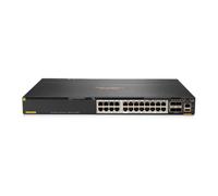Interruttore (Switch HPE Aruba Networking 6300M 24-port HPE Smart Rate (1/2.5/5GbE) Class6 PoE 4-port SFP56 24x 5Gb 4x SFP56 controllabile | JL660A