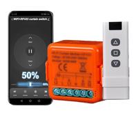 Interruttore Tapparelle RF+ WiFi, kit Telecomando per Tapparelle Elettriche, Funziona in Parallelo con Interruttore Originale, Modulo Compatibile con Alexa e Google Home, App SmartLife/Tuya