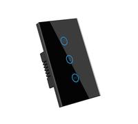 Interruttore Tapparelle WiFi,Interruttore WiFi Commutatore di tenda Smart per per elettrica a motorizzata a rulli controllo vocale(Black Curtain Switch)