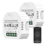 Interruttore Tapparelle WiFi, Modulo Comando Percentuale Smart Timer per Tapparelle Elettriche, Controllo di APP e Voce Compatibile con Alexa e Google Home, Relè WiFi per Tapparelle motorizzate