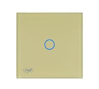 Interruttore tattile PNI SH101G, dorato, LED, commutazione incrociata/trappola