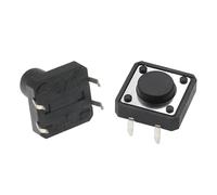 Interruttore tattile verticale 12x12 da 4,3/4,5/5/6/7/8/9/10/11/12/13 mm, micro 4 pin, pulsante elettronico con autoripristino, 10 pezzi(K020c008-5.0mm)
