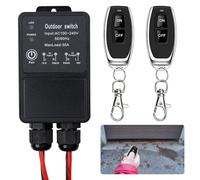 Interruttore telecomando radio, interruttore radio con telecomando, impermeabile, 240 V, 220 V, 30 A, interruttore remoto senza fili, per porte da garage, moto