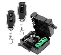 Interruttore telecomando radiocomandato, 220 V, 230 V, ricevitore relè con 2 trasmettitori, telecomando a 1 canale, contatti senza potenziali, relè senza fili, per lampade, porte, porte del garage