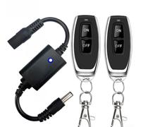 Interruttore telecomando RF senza fili per strisce LED da 5 V-12 V, ricevitore DC 3,7 V-12 V con funzione di apprendimento, controllo radio 433,92 MHz fino a 50 m, carico 3 A, installazione plug and