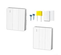 Interruttore telecomando wireless tipo 86, nessun cablaggio richiesto, interruttore intelligente per la casa, ricevitore RF 220 V con telecomando Peel-and-Incolla, portata fino a 10 m, sostituzione