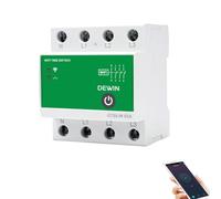 Interruttore Temporizzatore WiFi, 4P Interruttore Orario WiFi Relè Temporizzato Casa 220V 63A Timer DIN Controllo Remoto tramite Tuya APP (GTS8-W)