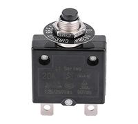 Interruttore Termico 5 A / 8 A / 10 A / 15 A / 18 A / 20 A / 30 A, Protezione Sovraccarico di Corrente Interruttore Automatico di Ripristino Manuale Interruttore (20A)