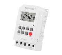 Interruttore timer digitale con impostazione della seconda impostazione AC 220V DC 12V, relè di temporizzazione programmabile settimanale, tensione di uscita, potenza di carico elevata 30A(85-265V)