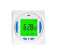 Interruttore timer digitale Interruttore orario digitale programmabile elettronico a 7 giorni con contatto bagnato, controllo relè AC 220V 10A, tensione di uscita(Green)
