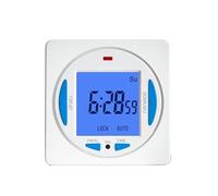 Interruttore timer digitale Interruttore orario digitale programmabile elettronico a 7 giorni con contatto bagnato, controllo relè AC 220V 10A, tensione di uscita(Blue)