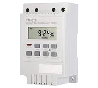 Interruttore Timer Digitale Programmabile 12V Interruttore Timer Intelligente 7 Giorni Interruttore Elettrico Risparmio Energetico per Lampade TV Elettrodomestici Forno (White)
