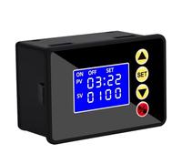 Interruttore timer digitale programmabile Controllo relè DC 12V 24V AC 110V 220V Regolatore di tempo Ritardo del ciclo del relè Temporizzazione On/Off(DC 12V)