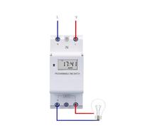 Interruttore timer digitale Relè elettronico settimanale programmabile digitale a 7 giorni con controllo del tempo, interruttore, AC 220V 230V 12V 24V 30A, guida DIN AHC30A THC30A(12V1NO)