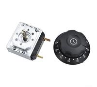 Interruttore timer elettrico con campana, 30/60/90/120 minuti, per forno a microonde e cuoci riso, metallo/plastica, 250 V 16 A, compatto (90 min)