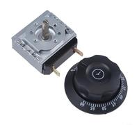 Interruttore timer elettrico con campana, 30/60/90/120 minuti, per forno a microonde e cuoci riso, metallo/plastica, 250 V 16 A, compatto (60 min)