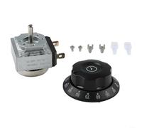 Interruttore timer elettrico con campana, 30/60/90/120 minuti, per forno a microonde e cuoci riso, metallo/plastica, 250 V 16 A, compatto (120 min)