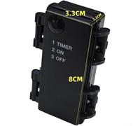 Interruttore timer impermeabile regolabile a 3 modalità, per 2 batterie AA, design compatto, per casa e esterno, nero