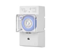 Interruttore timer meccanico 24 ore DC 12V Intervallo 30 minuti 48 volte ON/OFF Timer elettrico programmabile Interruttore relè per installazione su guida DIN