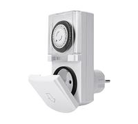 INTERRUTTORE TIMER MECCANICO KOPP Interruttore orario meccanico, 230 Volt, Bianco, Nero